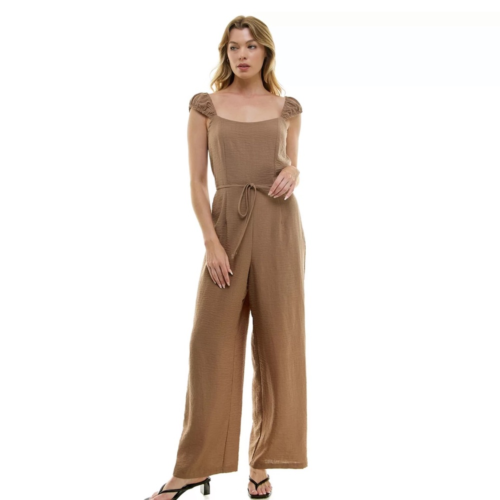 Lily Rose sleeveless tie wait jumpsuit